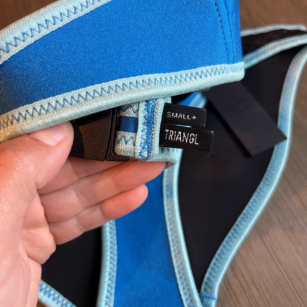 Triangl blue bikini set Top: Size Small + Bottom: Size M - Picture 5 of 6